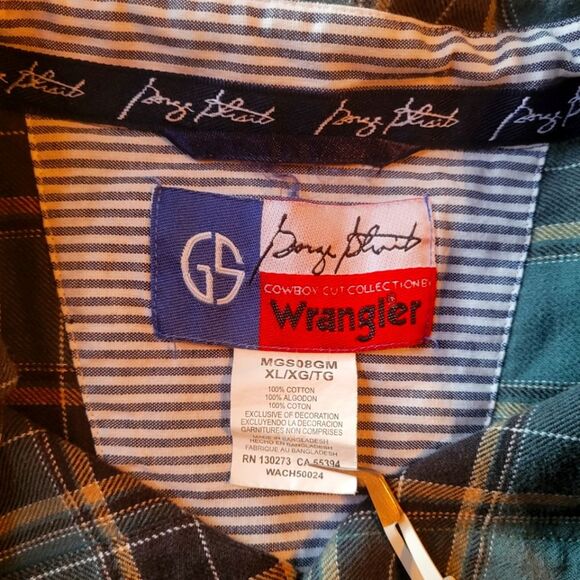 George Straight Cowboy Cut Collection by Wrangler Button Down Shirt Long Sleeve - Picture 3 of 6